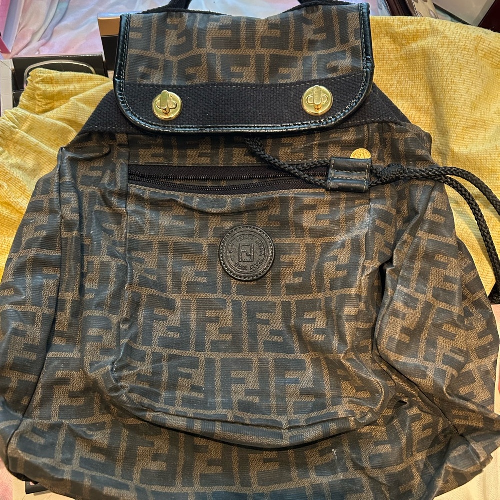 Fendi backpack with keychain